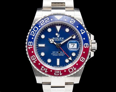 rolex pepsi oro bianco|rolex gmt blue pepsi.